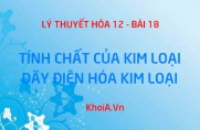 Tính chất vật lý của kim loại, tính chất hóa học của kim loại, dãy điện hóa kim loại và ý nghĩa - Hóa 12  bài 18